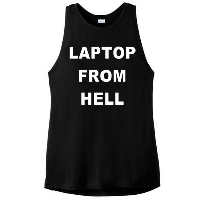 Anti Biden Pro Trump Laptop From Hell Ladies PosiCharge Tri-Blend Wicking Tank