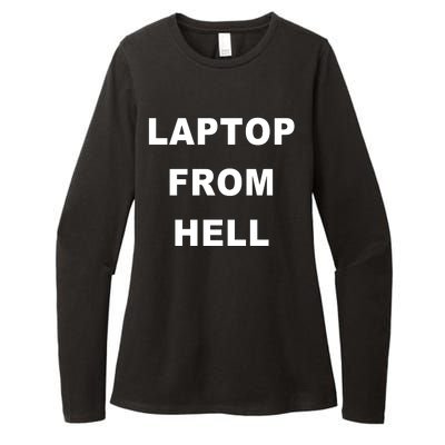 Anti Biden Pro Trump Laptop From Hell Womens CVC Long Sleeve Shirt