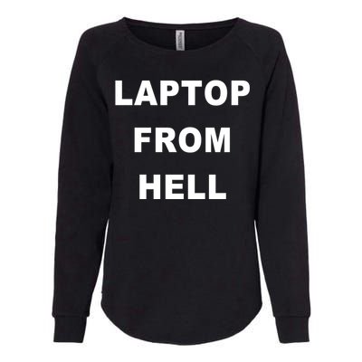 Anti Biden Pro Trump Laptop From Hell Womens California Wash Sweatshirt