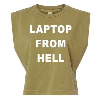 Anti Biden Pro Trump Laptop From Hell Garment-Dyed Women's Muscle Tee