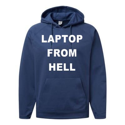 Anti Biden Pro Trump Laptop From Hell Performance Fleece Hoodie