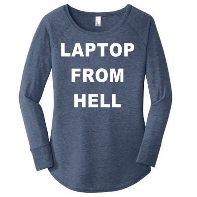 Anti Biden Pro Trump Laptop From Hell Women's Perfect Tri Tunic Long Sleeve Shirt