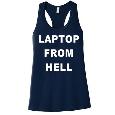 Anti Biden Pro Trump Laptop From Hell Women's Racerback Tank