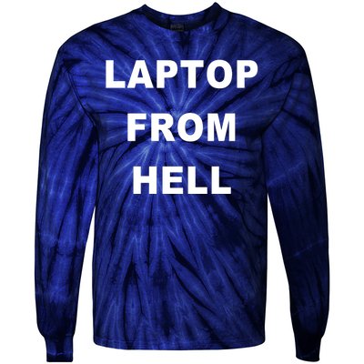 Anti Biden Pro Trump Laptop From Hell Tie-Dye Long Sleeve Shirt