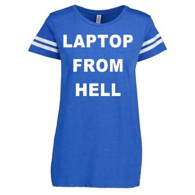 Anti Biden Pro Trump Laptop From Hell Enza Ladies Jersey Football T-Shirt