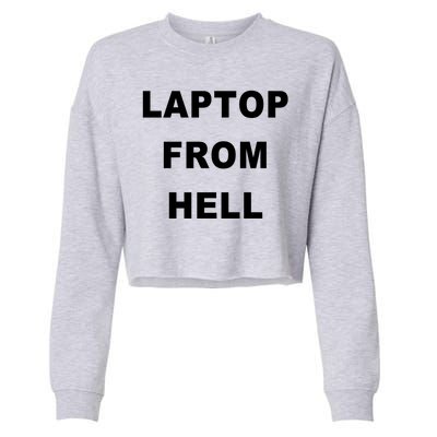 Anti Biden Pro Trump Laptop From Hell Cropped Pullover Crew