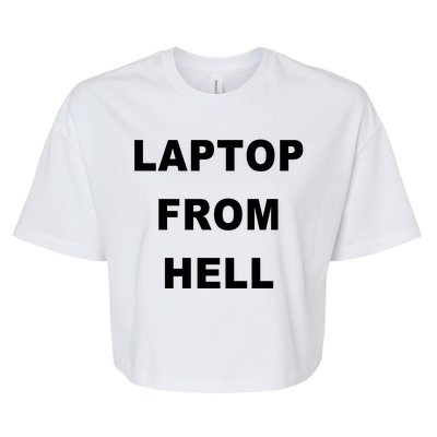 Anti Biden Pro Trump Laptop From Hell Bella+Canvas Jersey Crop Tee