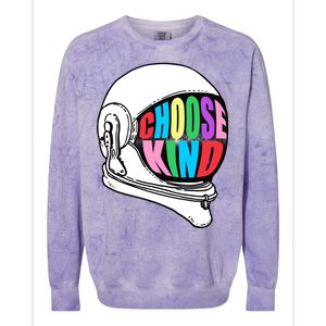 Anti-Bullying Choose Kind Astronaut Helmet Colorblast Crewneck Sweatshirt