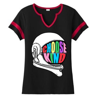 Anti-Bullying Choose Kind Astronaut Helmet Ladies Halftime Notch Neck Tee