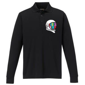 Anti-Bullying Choose Kind Astronaut Helmet Performance Long Sleeve Polo