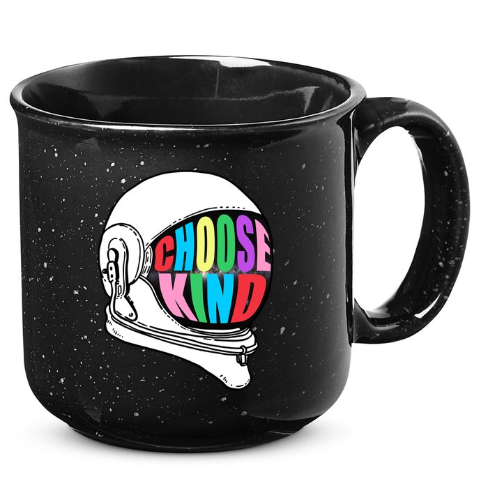 Anti-Bullying Choose Kind Astronaut Helmet 15oz Campfire Ceramic Mug