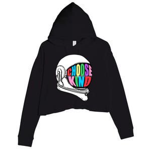 Anti-Bullying Choose Kind Astronaut Helmet Crop Fleece Hoodie