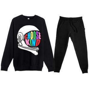 Anti-Bullying Choose Kind Astronaut Helmet Premium Crewneck Sweatsuit Set