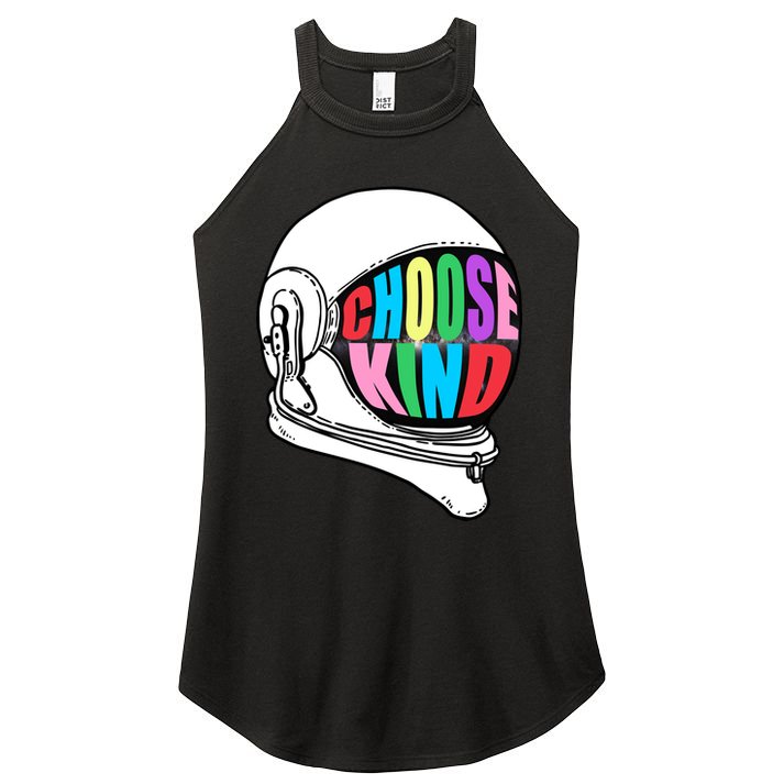 Anti-Bullying Choose Kind Astronaut Helmet Women's Perfect Tri Rocker Tank