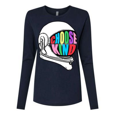 Anti-Bullying Choose Kind Astronaut Helmet Womens Cotton Relaxed Long Sleeve T-Shirt