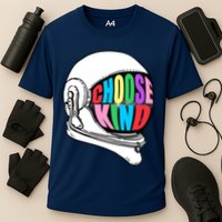 Anti-Bullying Choose Kind Astronaut Helmet Cooling Performance Crew T-Shirt