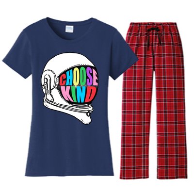 Anti-Bullying Choose Kind Astronaut Helmet Women's Flannel Pajama Set