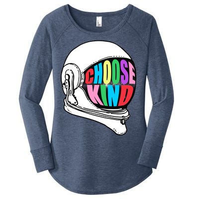 Anti-Bullying Choose Kind Astronaut Helmet Women's Perfect Tri Tunic Long Sleeve Shirt