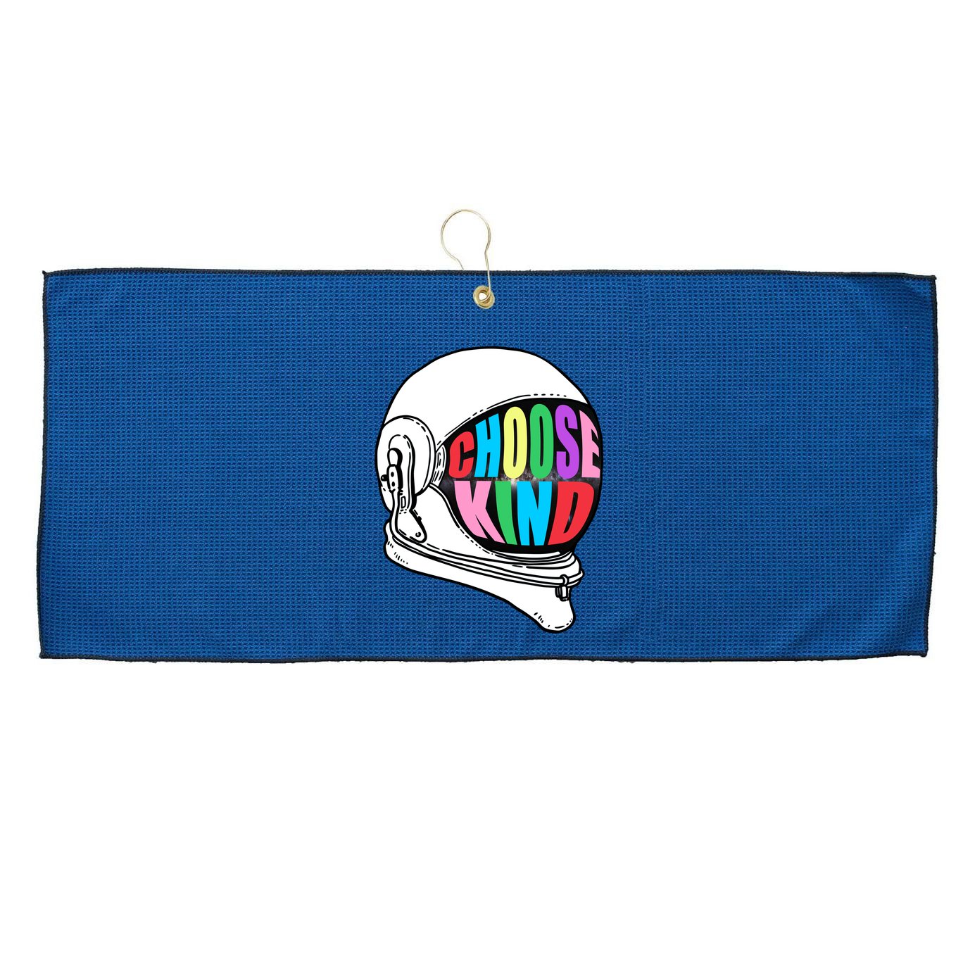 Anti-Bullying Choose Kind Astronaut Helmet Large Microfiber Waffle Golf Towel