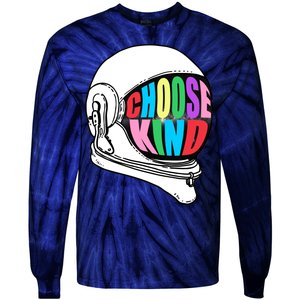 Anti-Bullying Choose Kind Astronaut Helmet Tie-Dye Long Sleeve Shirt