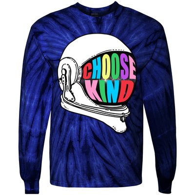 Anti-Bullying Choose Kind Astronaut Helmet Tie-Dye Long Sleeve Shirt
