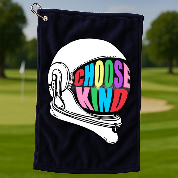 Anti-Bullying Choose Kind Astronaut Helmet Golf Towel