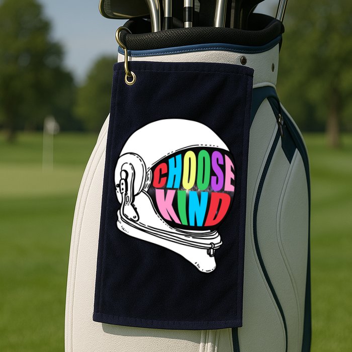 Anti-Bullying Choose Kind Astronaut Helmet Golf Towel