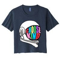 Anti-Bullying Choose Kind Astronaut Helmet Women's Crop Top Tee