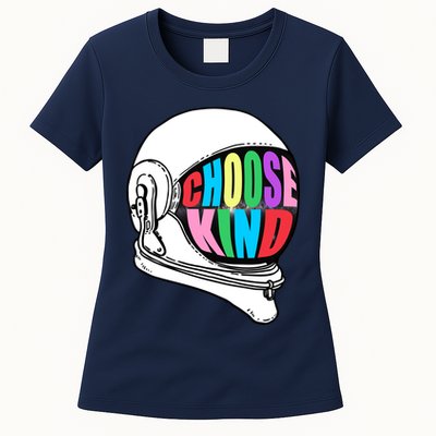 Anti-Bullying Choose Kind Astronaut Helmet Womens T-Shirt
