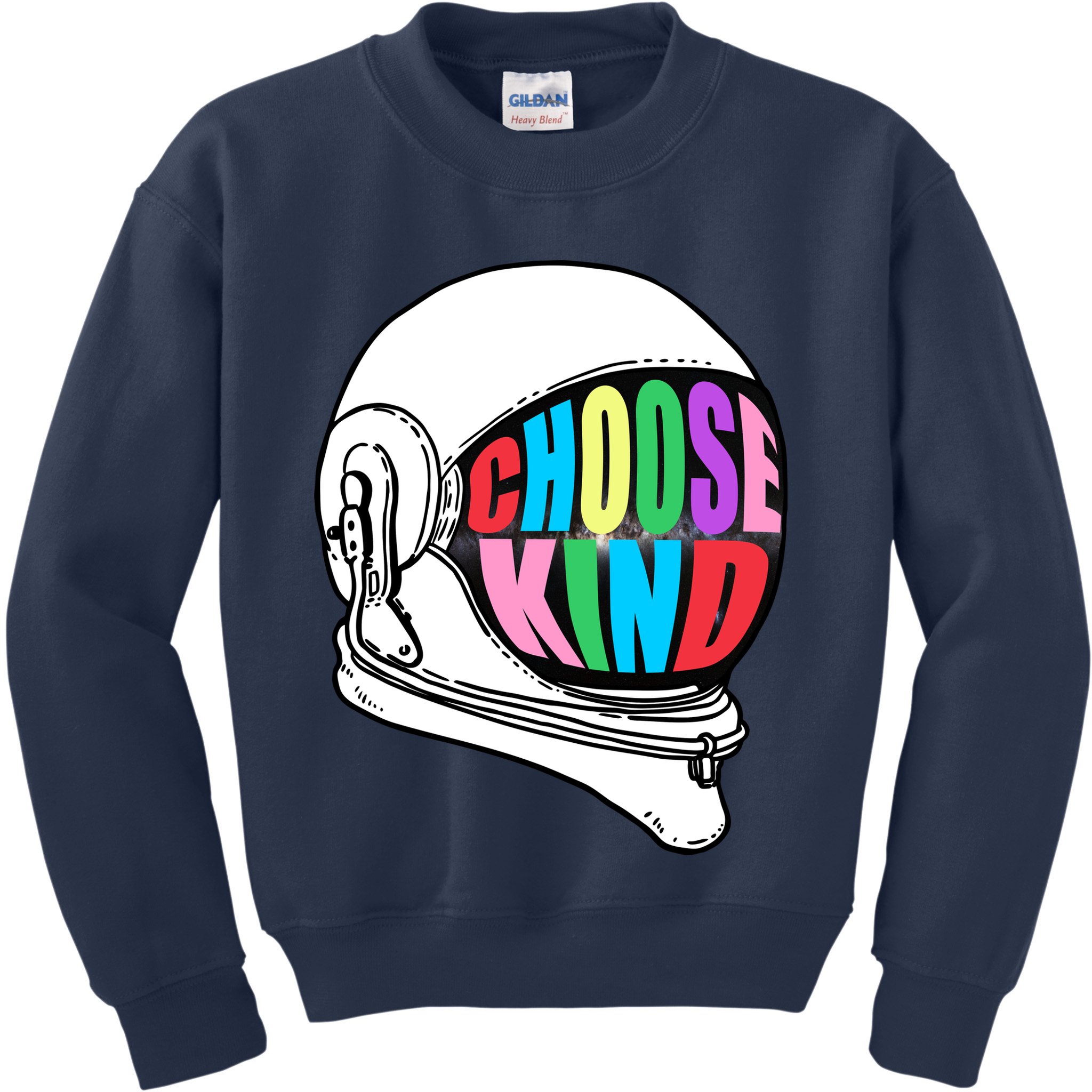 Anti-Bullying Choose Kind Astronaut Helmet Kids Sweatshirt