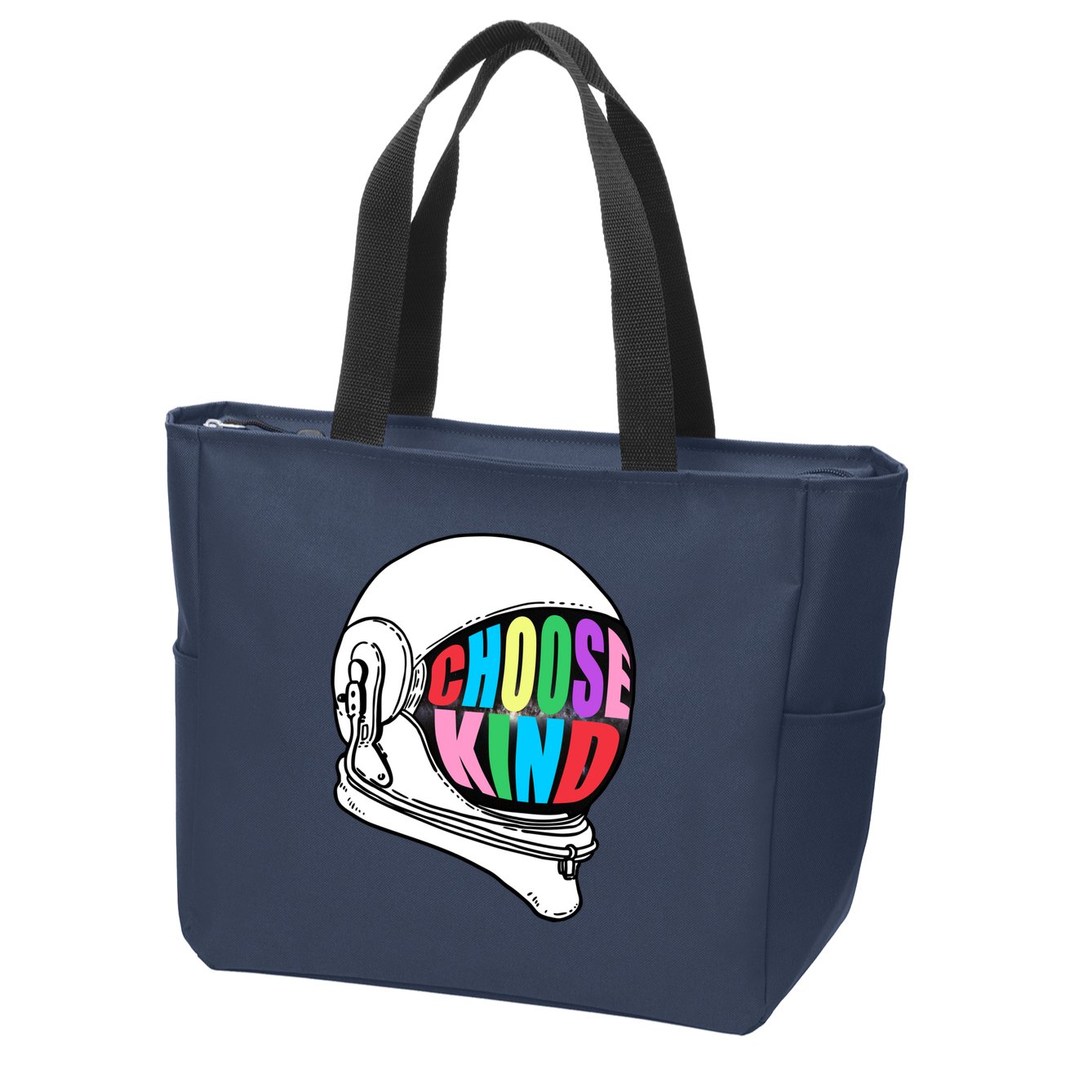 Anti-Bullying Choose Kind Astronaut Helmet Zip Tote Bag