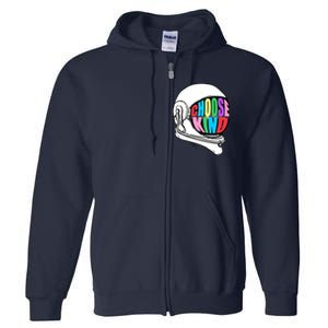 Anti-Bullying Choose Kind Astronaut Helmet Full Zip Hoodie