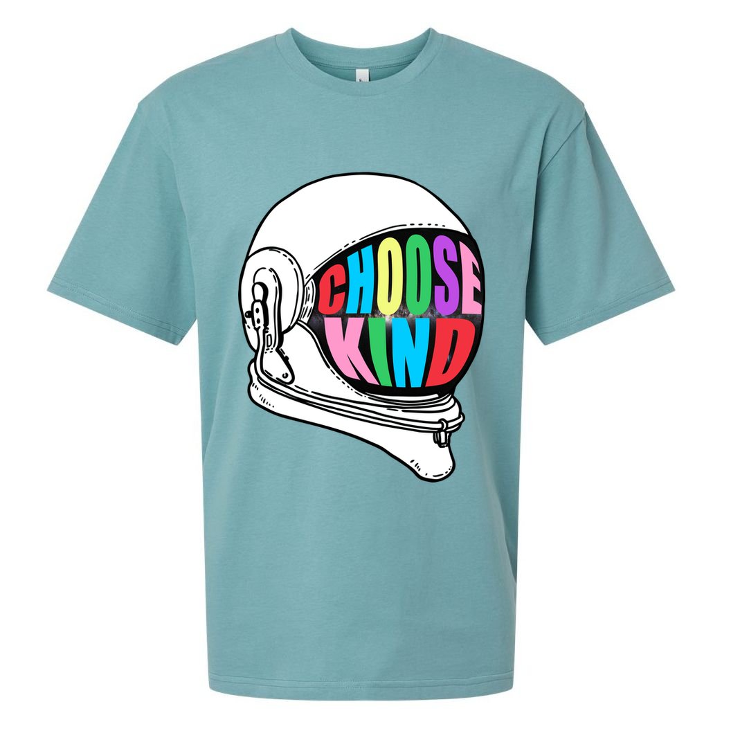Anti-Bullying Choose Kind Astronaut Helmet Sueded Cloud Jersey T-Shirt