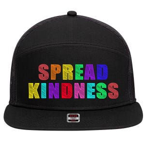 Anti-Bullying Spread Kindness Love Peace 7 Panel Mesh Trucker Snapback Hat