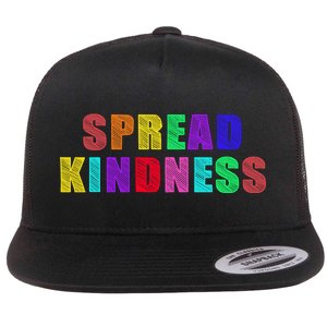 Anti-Bullying Spread Kindness Love Peace Flat Bill Trucker Hat