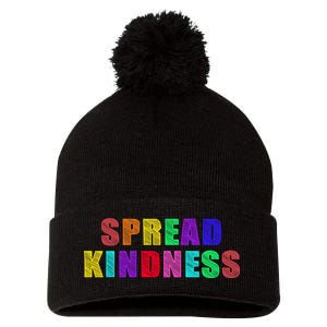 Anti-Bullying Spread Kindness Love Peace Pom Pom 12in Knit Beanie