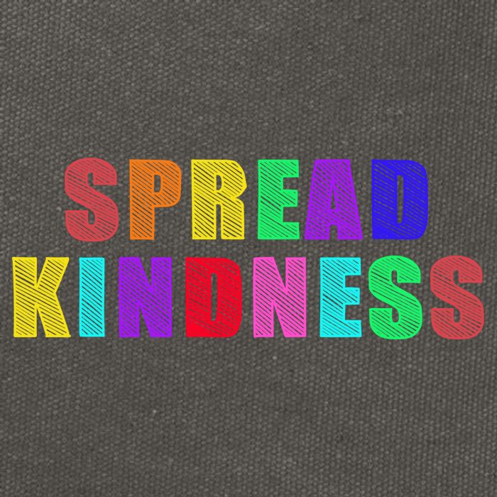 Anti-Bullying Spread Kindness Love Peace Cotton Canvas Backpack