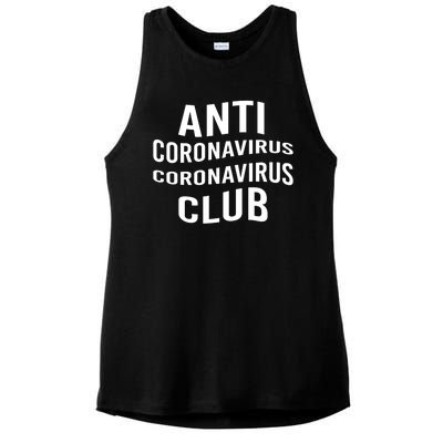 Anti Coronavirus Coronavirus Club Ladies PosiCharge Tri-Blend Wicking Tank