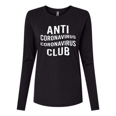 Anti Coronavirus Coronavirus Club Womens Cotton Relaxed Long Sleeve T-Shirt