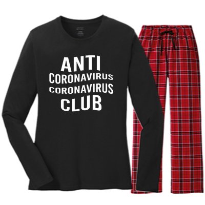 Anti Coronavirus Coronavirus Club Women's Long Sleeve Flannel Pajama Set 