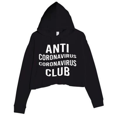 Anti Coronavirus Coronavirus Club Crop Fleece Hoodie