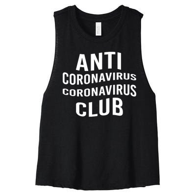 Anti Coronavirus Coronavirus Club Women's Racerback Cropped Tank