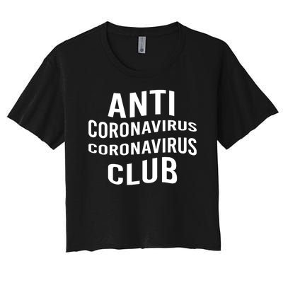 Anti Coronavirus Coronavirus Club Women's Crop Top Tee