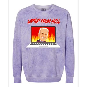 Anti Joe Biden Laptop From Hell Colorblast Crewneck Sweatshirt