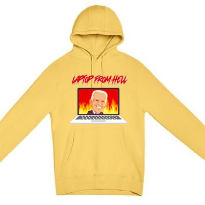 Anti Joe Biden Laptop From Hell Premium Pullover Hoodie