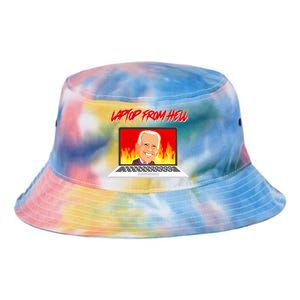 Anti Joe Biden Laptop From Hell Tie Dye Newport Bucket Hat