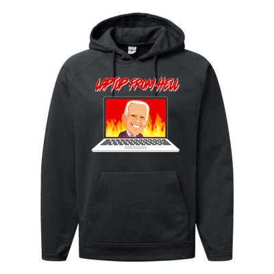 Anti Joe Biden Laptop From Hell Performance Fleece Hoodie