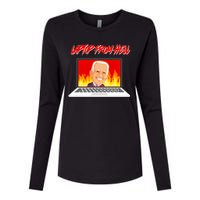 Anti Joe Biden Laptop From Hell Womens Cotton Relaxed Long Sleeve T-Shirt