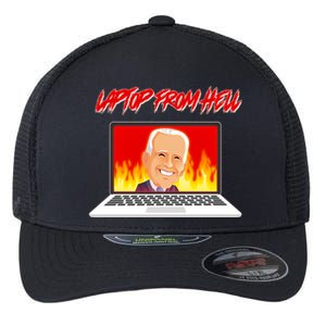 Anti Joe Biden Laptop From Hell Flexfit Unipanel Trucker Cap