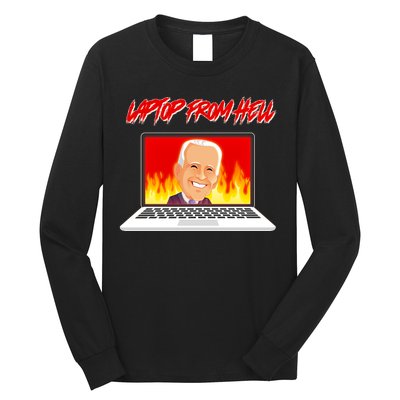 Anti Joe Biden Laptop From Hell Long Sleeve Shirt